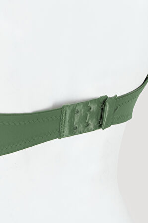 Haki Latina Destekli Straplez Sütyen