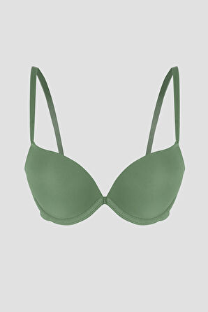 Haki Latina Double Push-Up Destekli Sütyen