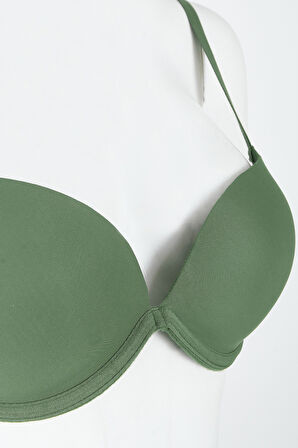 Haki Latina Double Push-Up Destekli Sütyen