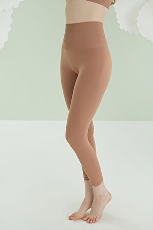 Vizon Dikişsiz Yüksek Bel Toparlayıcı Tayt