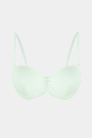 Mint Yeşili  Latina Destekli Straplez Sütyen