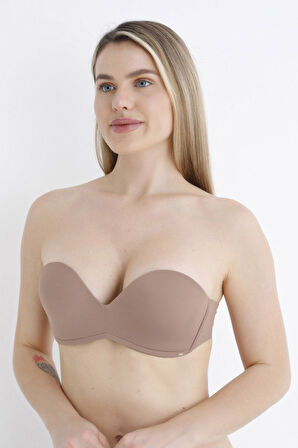 Vizon Askısız Straplez Destekli Sütyen