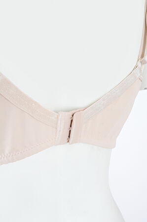 Taş Rengi Dantel Detaylı Toparlayıcı Sütyen