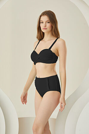 Siyah Beauty From Straplez Tek Üst Bikini