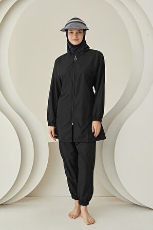 Siyah Modern Tesettür Mayo