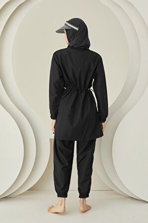 Siyah Modern Tesettür Mayo