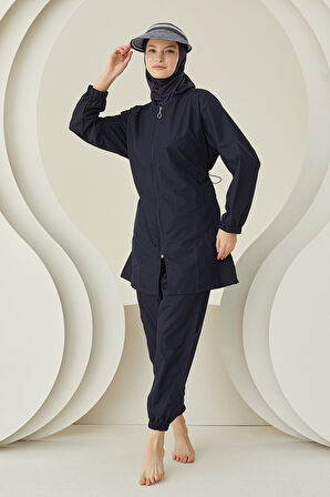 Lacivert Modern Tesettür Mayo