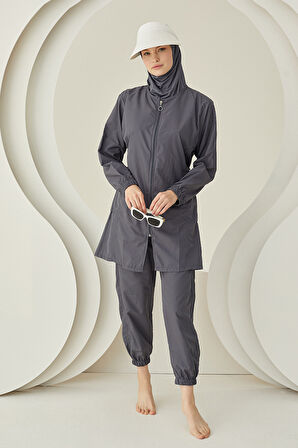 Antrasit Modern Tesettür Mayo