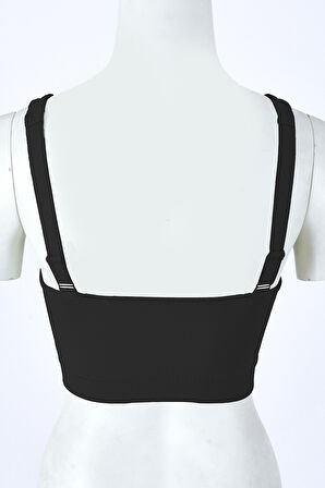 Siyah Halter Yaka Dikişsiz Sütyen