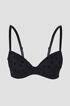 Siyah Bow Desteksiz Sütyen