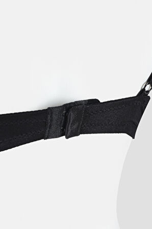 Siyah Bow Desteksiz Sütyen