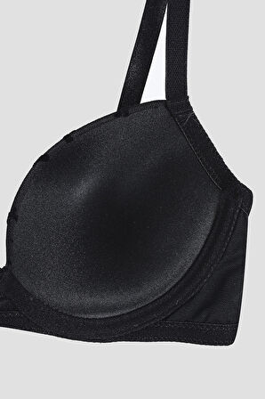 Siyah Bow Desteksiz Sütyen