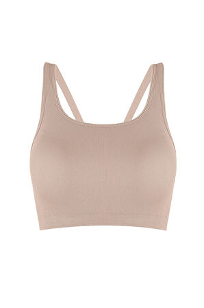 Vizon Halter Yaka Dikişsiz Sütyen