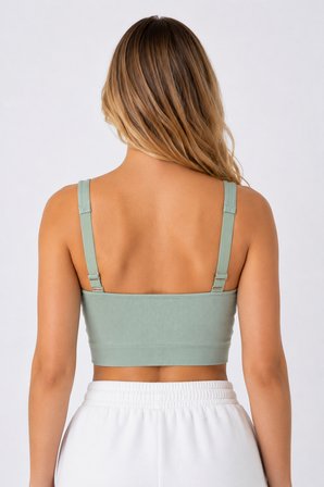 Mint Yeşil Halter Yaka Dikişsiz Sütyen