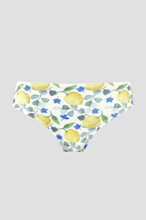 Renkli Lemon Tek Alt Bikini