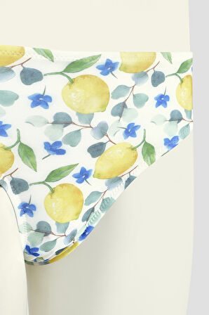 Renkli Lemon Tek Alt Bikini