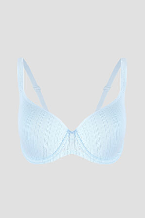 Mavi Soft Cotton Kaplı Desteksiz Sütyen