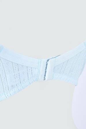 Mavi Soft Cotton Kaplı Desteksiz Sütyen