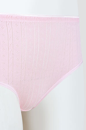 Pembe Cotton Yüksek Bel Külot