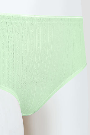 Yeşil Cotton Yüksek Bel Külot