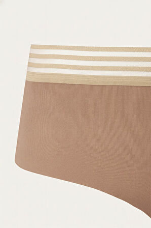 Koyu Kahve Barbara Dikişsiz Yüksek Bel Külot