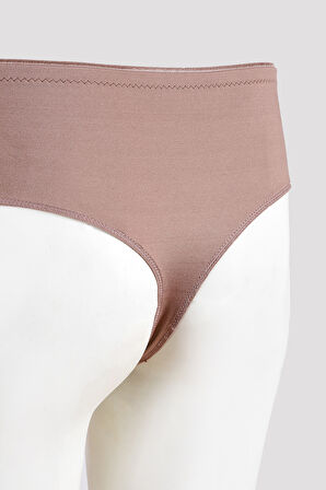 Koyu Kahve Barbara Yüksek Bel String Korse