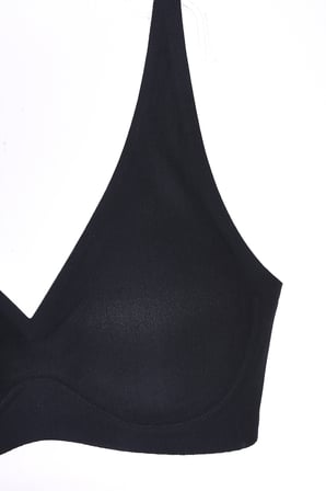 Siyah Dikişsiz Dokulu Lazer Kesim Sütyen