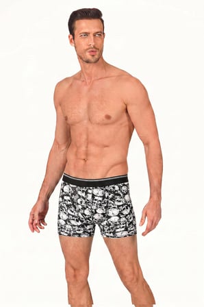 Renkli Asorti Desenli Boxer