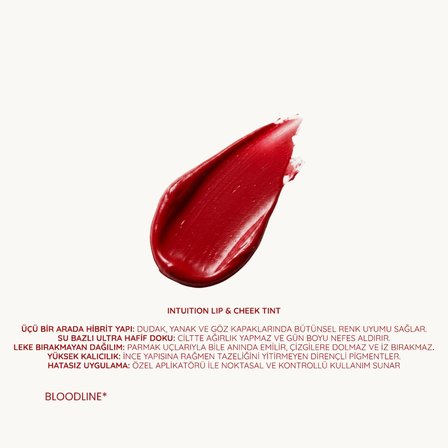 Allık Ruj Göz Farı Doğal Bitiş Liquid Nemlendirici Etkili Lip & Cheek Tint - Kırmızı