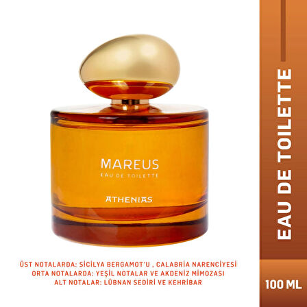 ATHENIAS Mareus Eau De Toilette Kadın Parfümü | Akdeniz Ülkelerinin Özgün Esans Notaları + Uzun Süre Kalıcılık