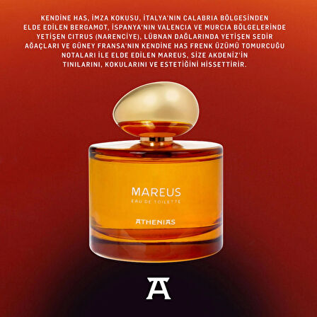 ATHENIAS Mareus Eau De Toilette Kadın Parfümü | Akdeniz Ülkelerinin Özgün Esans Notaları + Uzun Süre Kalıcılık