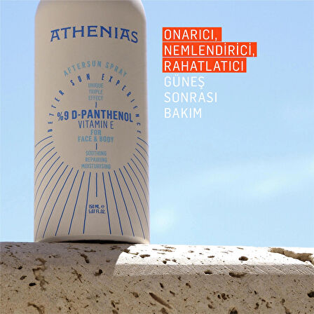 ATHENIAS Athenıas Panthenol Spray Güneş Sonrası E Vitamini ve Aloe Vera Kızarık Karşıtı Aftersun 150 ml x 2 Adet