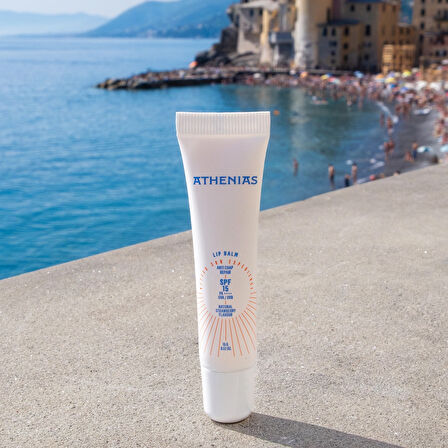 ATHENIAS Athenıas Lip Balm Anti Chap SPF15 Organik Çilek Aromalı Dudak Bakımı Çatlak Karşıtı 15 gr x 2 Adet