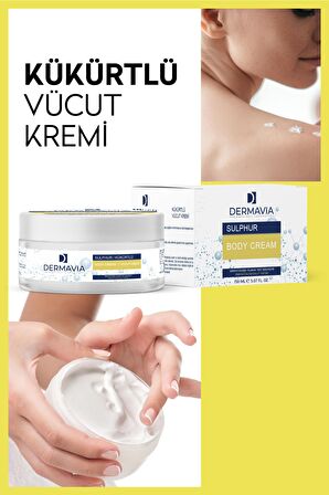 Kükürtlü Vücut Kremi 150 ml Lekeli Cilt Uyuz, Akne & Egzamaya Karşı Krem Sebum Dengeleyici