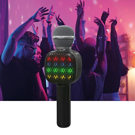 Polosmart FS59 Karaoke Bluetooth Aux Usb Sd Kart Girişli Mikrofon Siyah