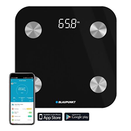 Blaupunkt SW500 Body Master Smart Bluetooth Tartı Baskül Siyah