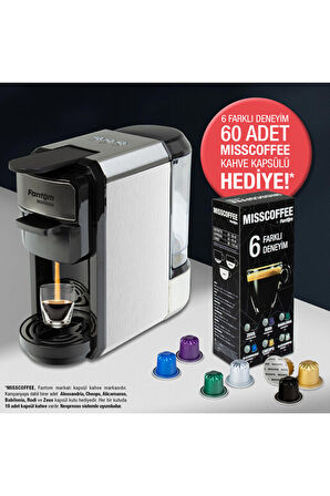  Fantom Mıxpresso Ks 1450 Mısscoffee Hediyeli Kutu Siyah