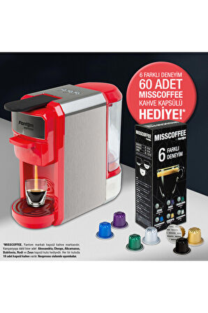  Fantom Mıxpresso Ks 1450 Mısscoffee Hediyeli Kutu Kırmızı