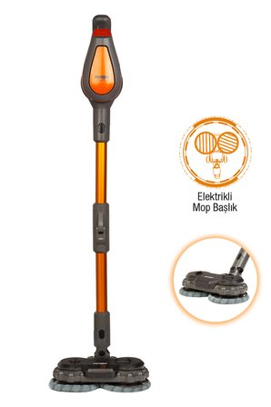 FANTOM P6100 ANTRASIT PLUTO PLUS MOPLU DIKEY ELEKTIRIKLI SUPURGE