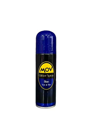 MOV Glitter Sprey – Mavi | Saç & Vücut Işıltılı Sim Sprey