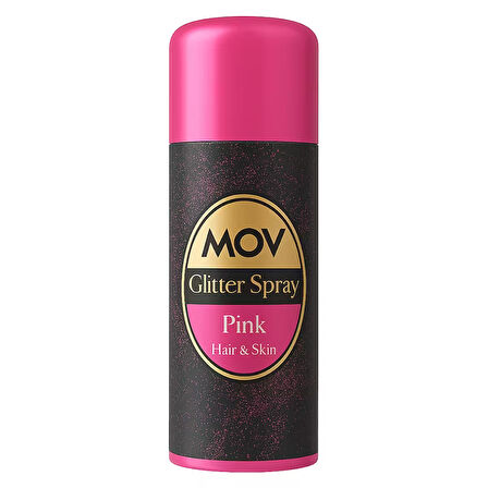 MOV Glitter Sprey – Pembe | Saç & Vücut İçin Parlak Işıltı