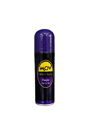 MOV Glitter Sprey – Mor | Saç & Vücut İçin Işıltılı Simli Sprey