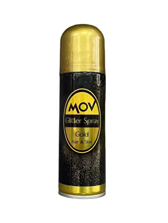 MOV Glitter Sprey Gold | Saç & Vücut İçin Işıltılı Simli Sprey – 90 ml
