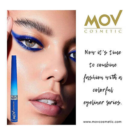 MOV Likit Eyeliner – Mavi, 3,5 g | Suya Dayanıklı ve Kalıcı
