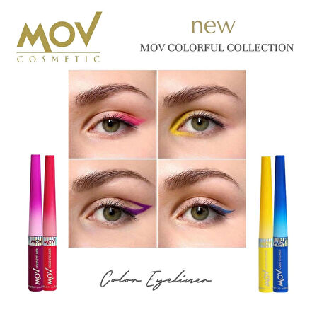 MOV Likit Eyeliner – Mor, 3,5 g | Suya ve Neme Dayanıklı