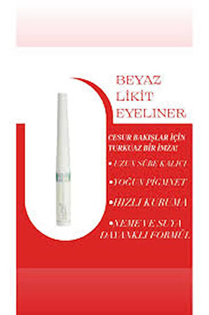 MOV Likit Eyeliner – Beyaz, 3,5 g | Suya Dayanıklı & Kalıcı