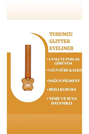 MOV Glitter Eyeliner Dore – Işıltılı Altın / Metalik Kalem Eyeliner – Suya & Tere Dayanıklı