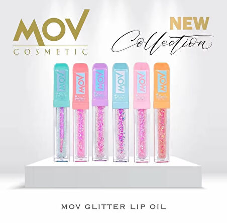 MOV Glitter Lip No:1 Yeşil Dudak Parlatıcısı – Simli ve Nemlendirici Lip Gloss