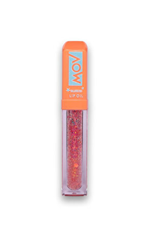 MOV Glitter Lip No:4 Turuncu Lip Gloss – Işıltılı & Nemlendirici
