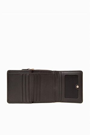 Hakiki Deri RFID Korumalı Kadın Cüzdan 932 - Siyah